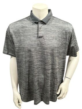 Under Armour Men’s Polo Shirt Heather Gray Logo Short Sleeve XL